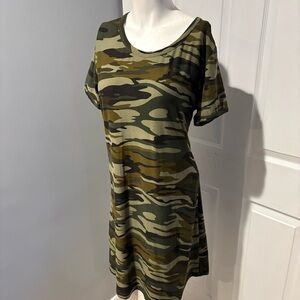 FO RELAYCamouflage Scoop-Neck Jersey Dress S/XL